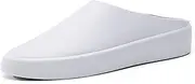 [Generic] Unisex Slide Sandal Women for Men Summer Slippers Suit Indoor Outdoor, Garden Clogs Shoes Casual Flats Anti-Slip Beach Shoes, Waterproof Closed Toe, Trendy Slip-Ons (Color : White, Size : EUR45)