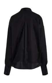[Brandon Maxwell] The Harvey Relaxed Satin-Poplin Boyfriend Shirt
