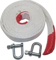 4m 3-ton Steel Wire Rope 4-Meter 8-ton Reflective Trailer Hook Nylon 4 Meter 10 Ton Trailer Rope RV Accessories Car Repair Tools(White 4m 10 Tons)