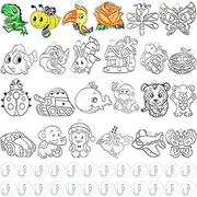 WILLBOND 24 Pieces Sun Catchers Craft Assorted Sun Catcher Kits for Art Window SunCatchers with 24 Pieces Suction Cups for Painting Crafts Christmas Home Decor Supplies