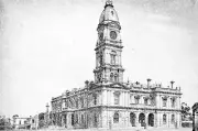 North Melbourne Victoria 1885 The Hotham Town Hall Australia OLD PHOTO
