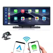 Car DVR Wireless 10.26''Dash Cam Carplay Android Auto Touch Screen Backup Camera