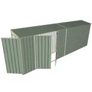 Build-a-Shed 0.8 x 6 x 2m Hinged Door Tunnel Shed with Double Hinged Side Doors - Green