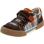 NEW Stride Rite Kid Baby Caleb Brown Patchwork Suede Dress Low Top Flat Sneakers