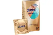 Durex Invisible Ultra Thin Regular Fit Condoms 10 Pack