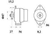 Mahle Alternator for Chamberlain 306 3380 4080 C456 Countryman Dynapac Ca141D/Pd John Deere 2020 300B 3130 401C 4040 544/A 6100 7440 850D 8820 9910 JD310 MD1000