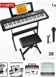 Donner DEK-200 Electronic Keyboard 61 Key With Stand Bench