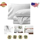 Breathable & Warm Organic Cotton Sheet Set - Twin Size Flannel in Elegant White