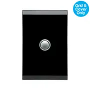 Clipsal Saturn 1 Gang Grid & Plate Espresso Black