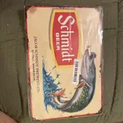 Love This “Schmidt Beer” Jacob Schmidt Brewing Co, St Paul, MN Tin 11.9”x7.8”