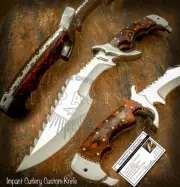 IMPACT CUTLERY RARE CUSTOM D2 FULL TANG BUSHCRAFT FIGHTER BOWIE KNIFE