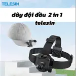 2 合 1 電話線頭帶附有 TELESIN 運動凸輪 TELESIN 相機帽