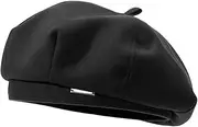 [SHERCHPRY] Beret Hat Polyester Hat Beret Women Women Beret for Party Black