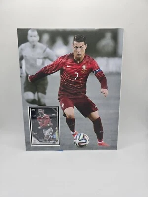 Cristiano Ronaldo 8x10 card display wall art frame Soccer Real Madrid FIFA