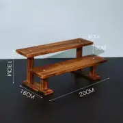 1x Wood Display Stand Teacup Storage Display Shelf Succulents Shelf Ornament DIY