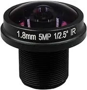Camera Lens CCTV HD 5MP Fisheye 1.8mm M12 180 Degree Wide Angle F2.0 1/2.5 Inch for Surveillance Security Camera(5MP-1.8MM-IRfilter)