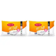 4pc Tontine Hi-Loft Gusset Sleeping Pillow Cushion Rectangle Home Bedding White