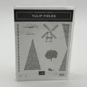 Stampin Up Tulip Fields Photopolymer Stamp Set Wind Mill Cloud Tree 157682 NEW