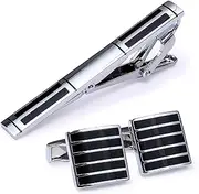 [DYCJLL] Tie bar Pink Rhinestones Cufflinks Good necktie clip for tie pin for men Pink Crystal tie bars cufflinks tie clip set (Color : TZ 005)