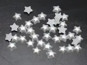 500 Pure White Acrylic Half Pearl Tiny Star Flatback Beads 6mm No Hole Scrapbook