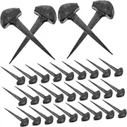 GANAZONO Horseshoe Nails for Horseshoeing Hoof Nails for Horse Tack 50pcs Mini Fixing Tools