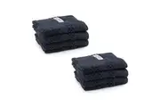 8pc Onkaparinga 30x30cm Cotton Avalon Bathroom Face Washers 550GSM Midnight