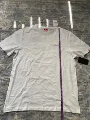 Men's Quicksilver White T-Shirt Large Surf Graffiti JNCO Style