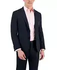 Hugo by Hugo Boss Men's Modern-Fit Stretch Navy Mini-Check Suit Jacket 12547