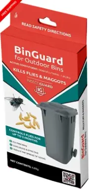Outdoor Bin Pest Control, Kills Flies and Maggots, 4.88G, 3 Month Protection