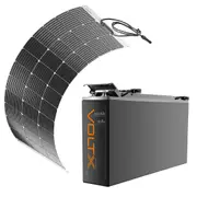 VoltX 200Ah Slim 12V Lithium Battey + Solar Panel 100W Flexible