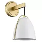 Modern Farmhouse Gold Wall Sconce Metal White Sconces Wall Light Fixture Hard...