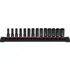 Milwaukee Impact Socket Set 3/8"Drive Metric Deep 6Point Forged PowerTool (14Pc)