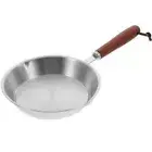 Flat Bottom 304 Stainless Steel Frying Pan Cooking Pan Kitchen Cookware