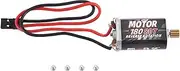 Tuperoymse 180 Brushed Motor with Stainless Steel Pinion for 1/18 RC Crawler TRX4M Upgrade,80T Parts Accessories