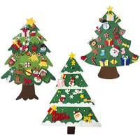在飛比找PChome24h購物優惠-【藻土屋】兒童DIY毛氈布掛牆聖誕樹X3(不含燈泡)