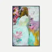 Lost Among the Lilies - Framed Original Oil Paint On Canvas - Style A