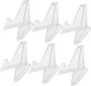 NUOBESTY 6pcs Transparent Easel Mini Card Stand Riser Coins Holder Picture Easel Stand Market Wedding Easel Stand Desktop Stand Easels Display Rack Home Coin Display Stand Computer Acrylic