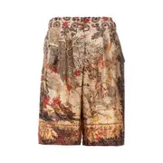 [PIERRE LOUIS MASCIA] PIERRE LOUIS MASCIA Printed silk twill shorts Woman M M Multicolor