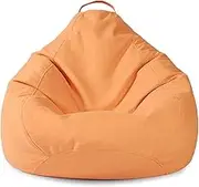 UYSOFRCV Bean Bag Chairs Sofa Cover Simple Design Seat Recliner Slipcover Lazy Lounger (Without Filler) with Zipper Floor Seat Recliner for Adults and Kids,Orange