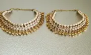 latest Bollywood Stone and Beads Payal, Bridal Anklet Foot Jewelry 10.5 Inches