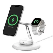 Belkin BoostCharge Pro 3-in-1 Magnetic Wireless Charging Stand with Qi2 15W White(WIZ023AUWH), 36W USB-C PSU,Fast Charging,CEW $2500, 2 Years Warranty WIZ023AUWH