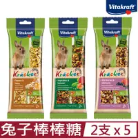 在飛比找PChome24h購物優惠-【5入組】德國Vitakraft VITA-兔子棒棒糖 袋裝