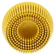 Scotch-Brite Roloc Bristle Disc, RD-ZB, 07525, 80, TR, Yellow, 2 in x5/8 in