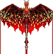 Mint's Colorful Life Dragon Kite for Kids & Adults, Easy to Fly Kites for Beginners, Large Single Line Kite for Beach Trip with 300ft String(Red)