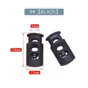 New 10Pcs Cord Lock Plastic Stopper Cord Ends Toggles Clip Buckle Button Black F
