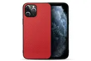 For iPhone 12 Pro Max Case Genuine Leather Durable Slim Protective Cover Red