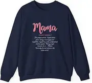 [X.Style] Womens Mama Definition Mom ds048 Sweater Navy M