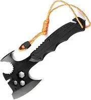 Multi Functional Handaxe All Carbon Steel Camping Axe Portable Small with Rope Sharp Blade 29cm Can Be Used for Pulling Nails, Breaking Windows, Chopping, Screwing()