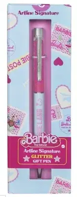 Barbie The Movie Artline Signature Glitter Gift Boxed Pen Black Ink