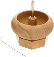 Spin And String Wooden Bead Spinner With Needle